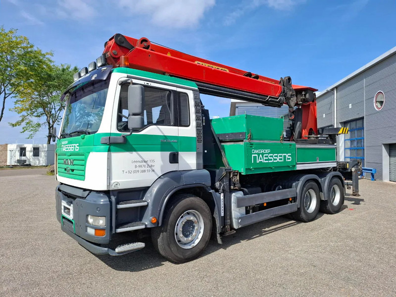 MAN TGA 33.410 / 6X4 / PALFINGER PK4000 1EL ROOFER CRANE / 25M / REMOTE / 2X BIG AXLE / 490677 KM / MANUAL / EURO-3 / 2005 - 크레인 트럭 : 사진 3 MAN TGA 33.410 / 6X4 / PALFINGER PK4000 1EL ROOFER CRANE / 25M / REMOTE / 2X BIG AXLE / 490677 KM / MANUAL / EURO-3 / 2005 - 크레인 트럭 : 사진 3
