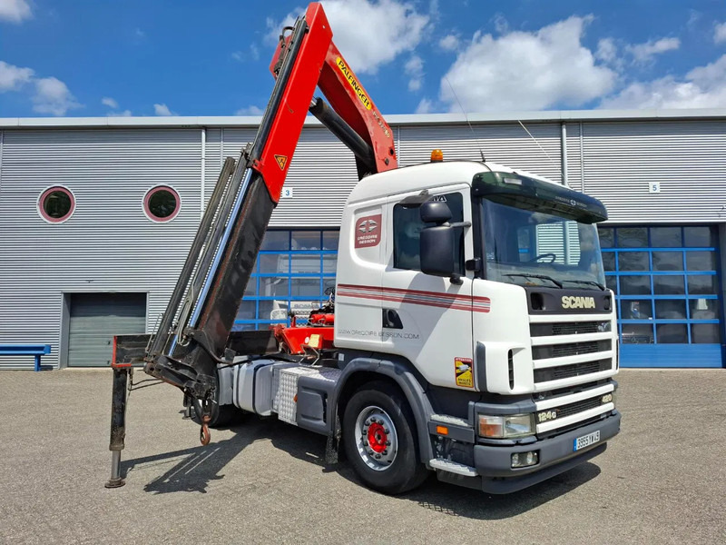 Scania 124G-420 / RETARDER / PALFINGER PK32080 / DOUBLE TANK / AIRCO / GOOD CONDITION / MANUAL / EURO-3 / 2004 - 크레인 트럭 : 사진 3 Scania 124G-420 / RETARDER / PALFINGER PK32080 / DOUBLE TANK / AIRCO / GOOD CONDITION / MANUAL / EURO-3 / 2004 - 크레인 트럭 : 사진 3