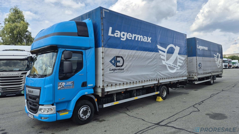 DAF LF 260 FA EURO 6 valník s plachtou + hydraulické čelo - prodejné jen s přívěsem GTS P0471Z - cena je za celou soupravu - 커튼사이더 트럭 : 사진 2 DAF LF 260 FA EURO 6 valník s plachtou + hydraulické čelo - prodejné jen s přívěsem GTS P0471Z - cena je za celou soupravu - 커튼사이더 트럭 : 사진 2