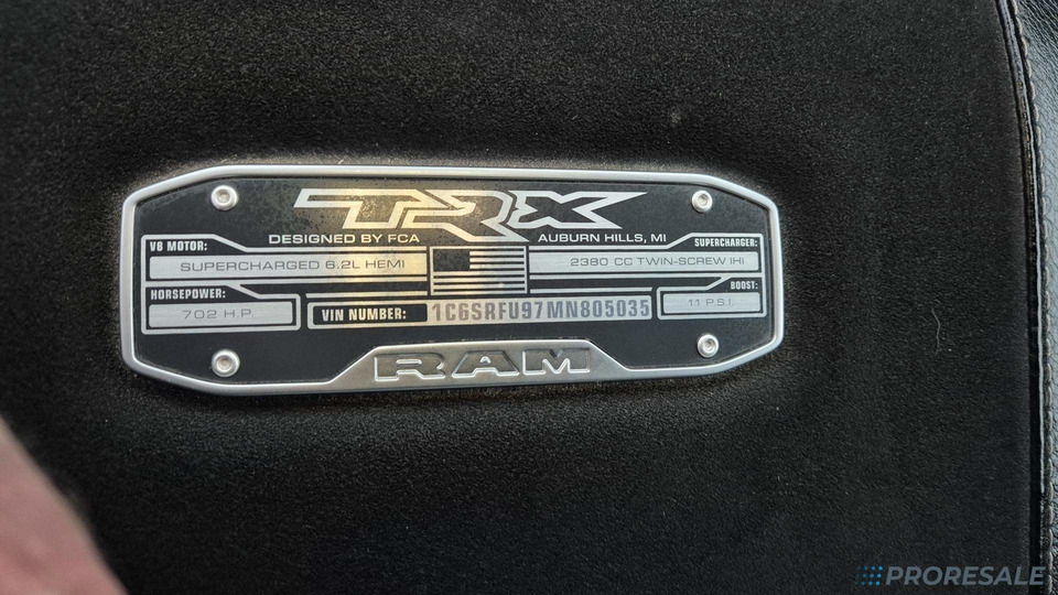 리스  DODGE RAM 1500 TRX 6.2 HEMI V8 Supercharged 523kW DODGE RAM 1500 TRX 6.2 HEMI V8 Supercharged 523kW : 사진 17