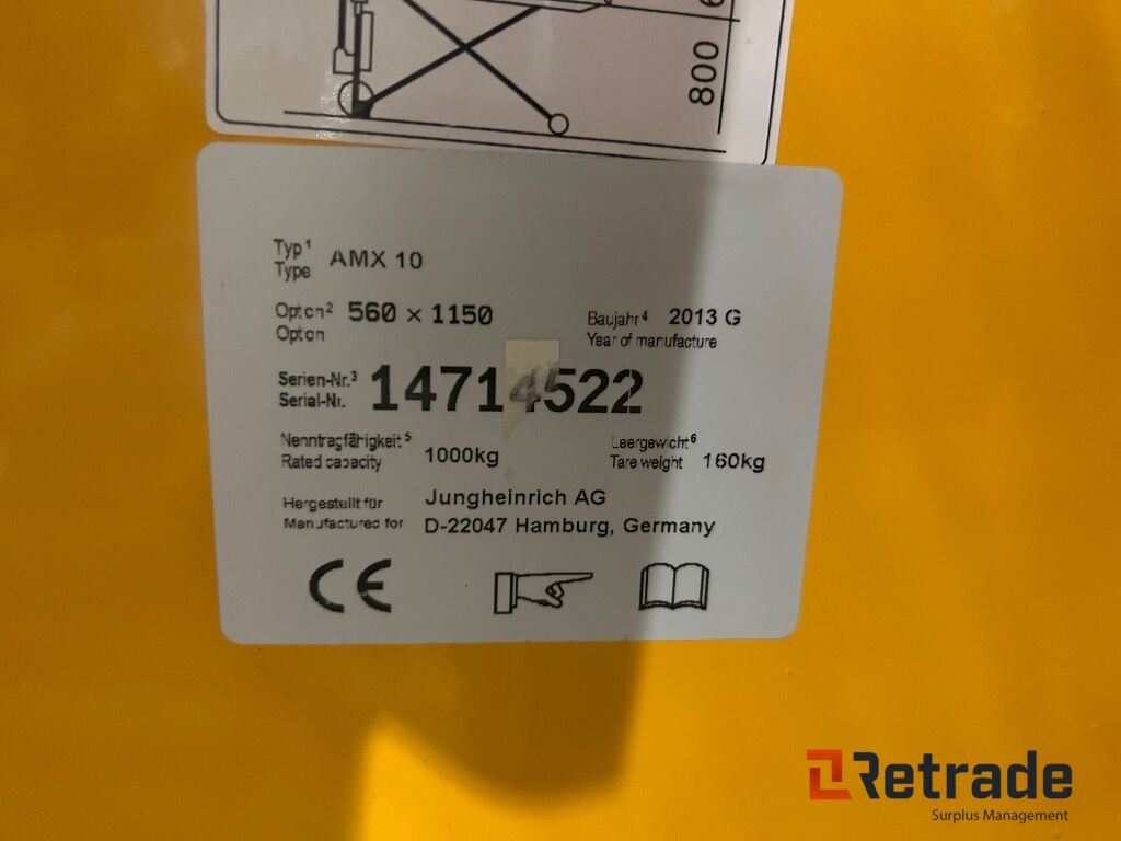 Jekke tralle fra Jungheinrich AX 10 - 팔레트 트럭 : 사진 5 Jekke tralle fra Jungheinrich AX 10 - 팔레트 트럭 : 사진 5