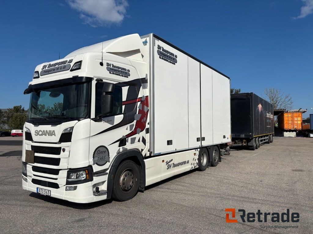 Lastbil med släp Scania R540 B6X2*4NB / NÄRKO D4HW13L62 - 박스 트럭 : 사진 1 Lastbil med släp Scania R540 B6X2*4NB / NÄRKO D4HW13L62 - 박스 트럭 : 사진 1