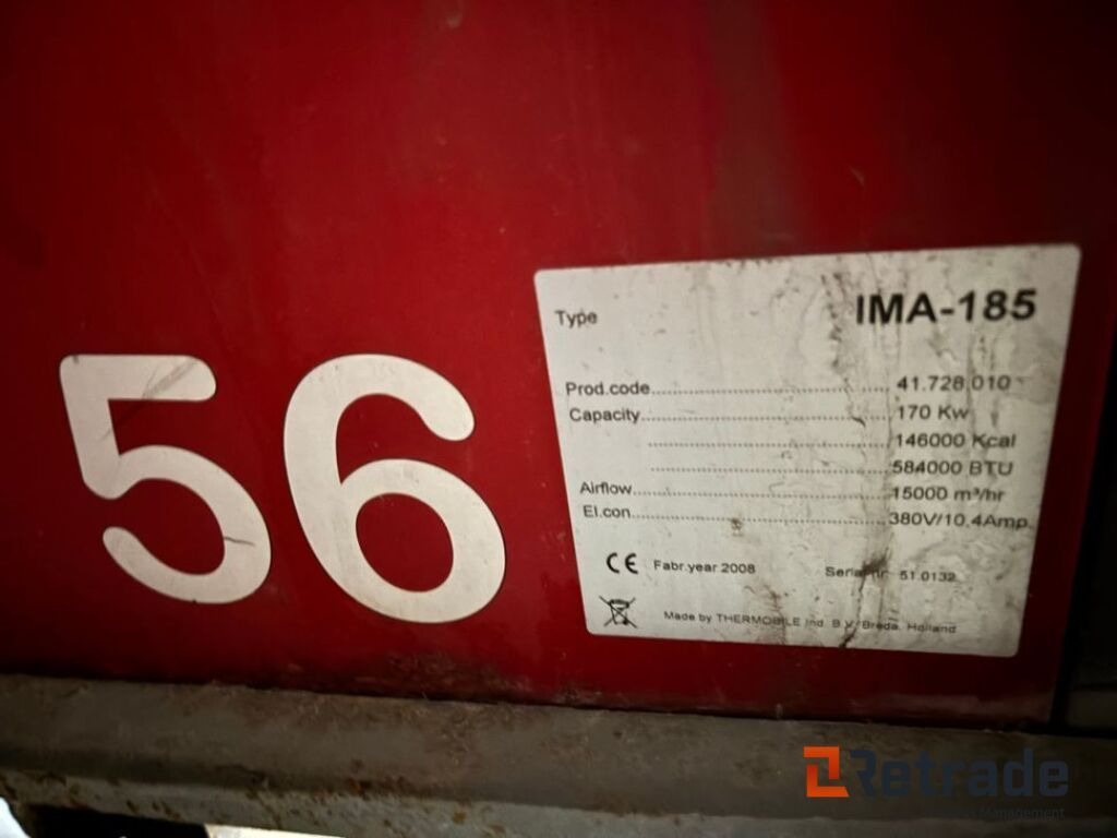 Thermobile IMA-185 Mobil Varmekanon - 산업용 장비 : 사진 2 Thermobile IMA-185 Mobil Varmekanon - 산업용 장비 : 사진 2