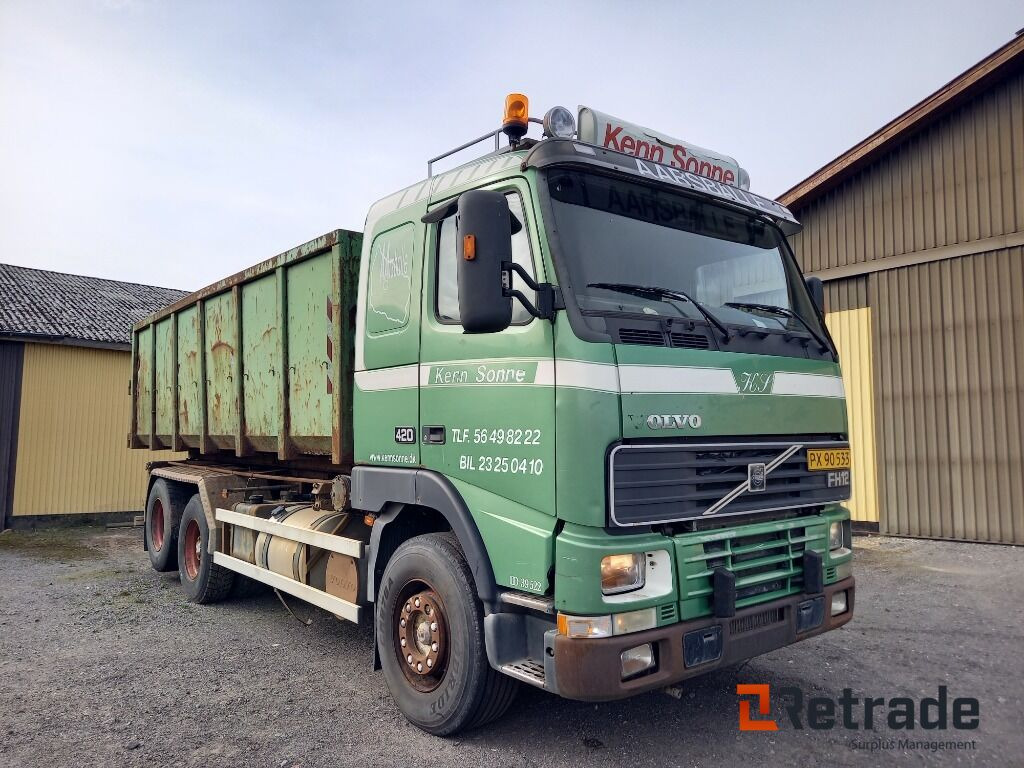 Volvo FH12,420 6x2 med container wire hejs og HMF kran. - 덤프트럭 : 사진 2 Volvo FH12,420 6x2 med container wire hejs og HMF kran. - 덤프트럭 : 사진 2