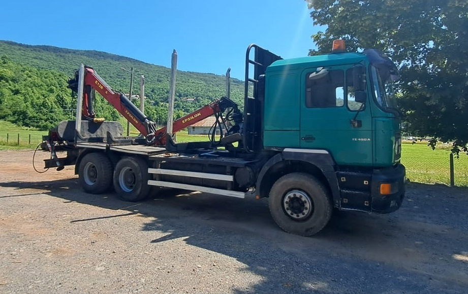 MAN 33.464 6x4 forest truck - Complete Spring - Epsilon E128 + scissors - 목재 트럭 : 사진 2 MAN 33.464 6x4 forest truck - Complete Spring - Epsilon E128 + scissors - 목재 트럭 : 사진 2