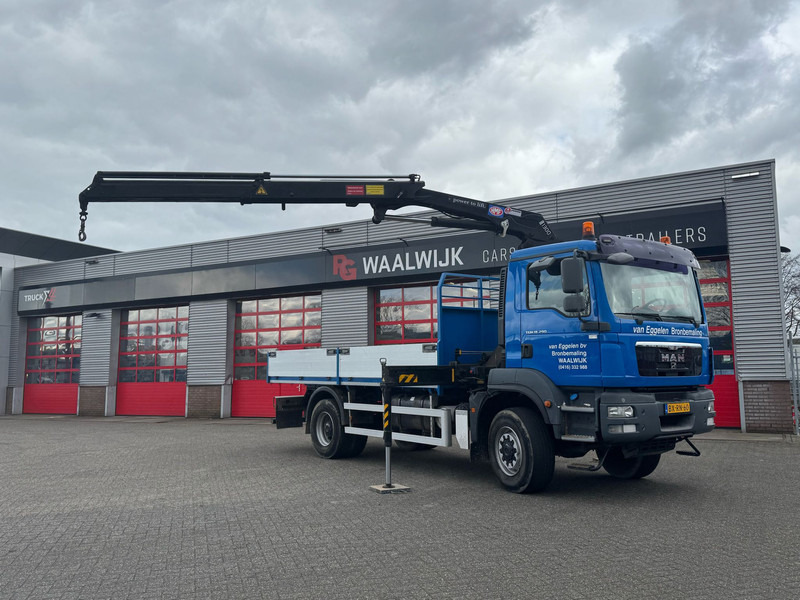 MAN TGM 18-290 4x4 Kraan met Open laadbak HMF Kraan 13 T - 크레인 트럭 : 사진 1 MAN TGM 18-290 4x4 Kraan met Open laadbak HMF Kraan 13 T - 크레인 트럭 : 사진 1