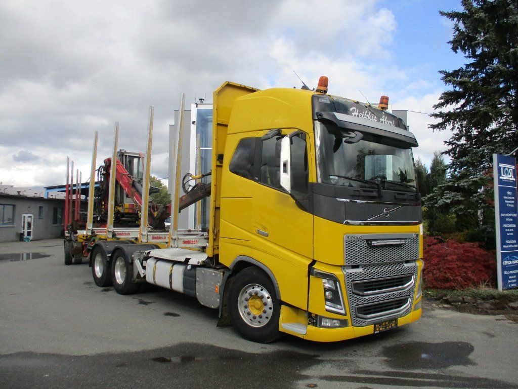 Volvo FH 16 750 6x4 + Fliegl - 목재 트럭, 크레인 트럭 : 사진 3 Volvo FH 16 750 6x4 + Fliegl - 목재 트럭, 크레인 트럭 : 사진 3