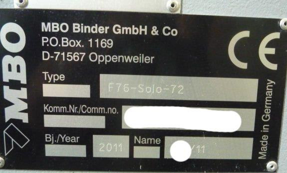 인쇄 기계 Flat pile feeder MBO F 76 Solo with independent drive for max. format of 72 x 102 cm and Cutting unit Herzog and Heymann H&H N 381 with Technifold Creasing tools : 사진 6