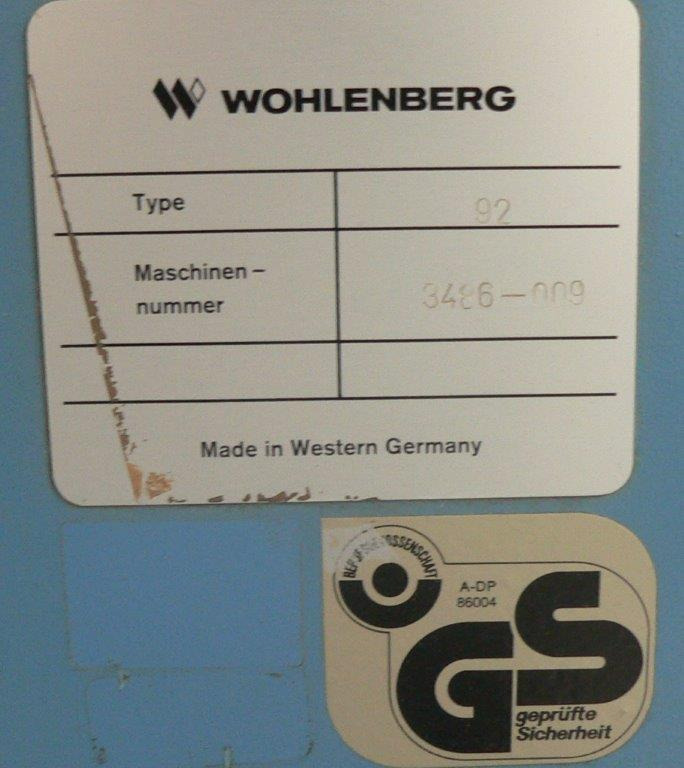 High-speed cutter Wohlenberg WP 92 SPM - 종이 절단기 : 사진 2 High-speed cutter Wohlenberg WP 92 SPM - 종이 절단기 : 사진 2