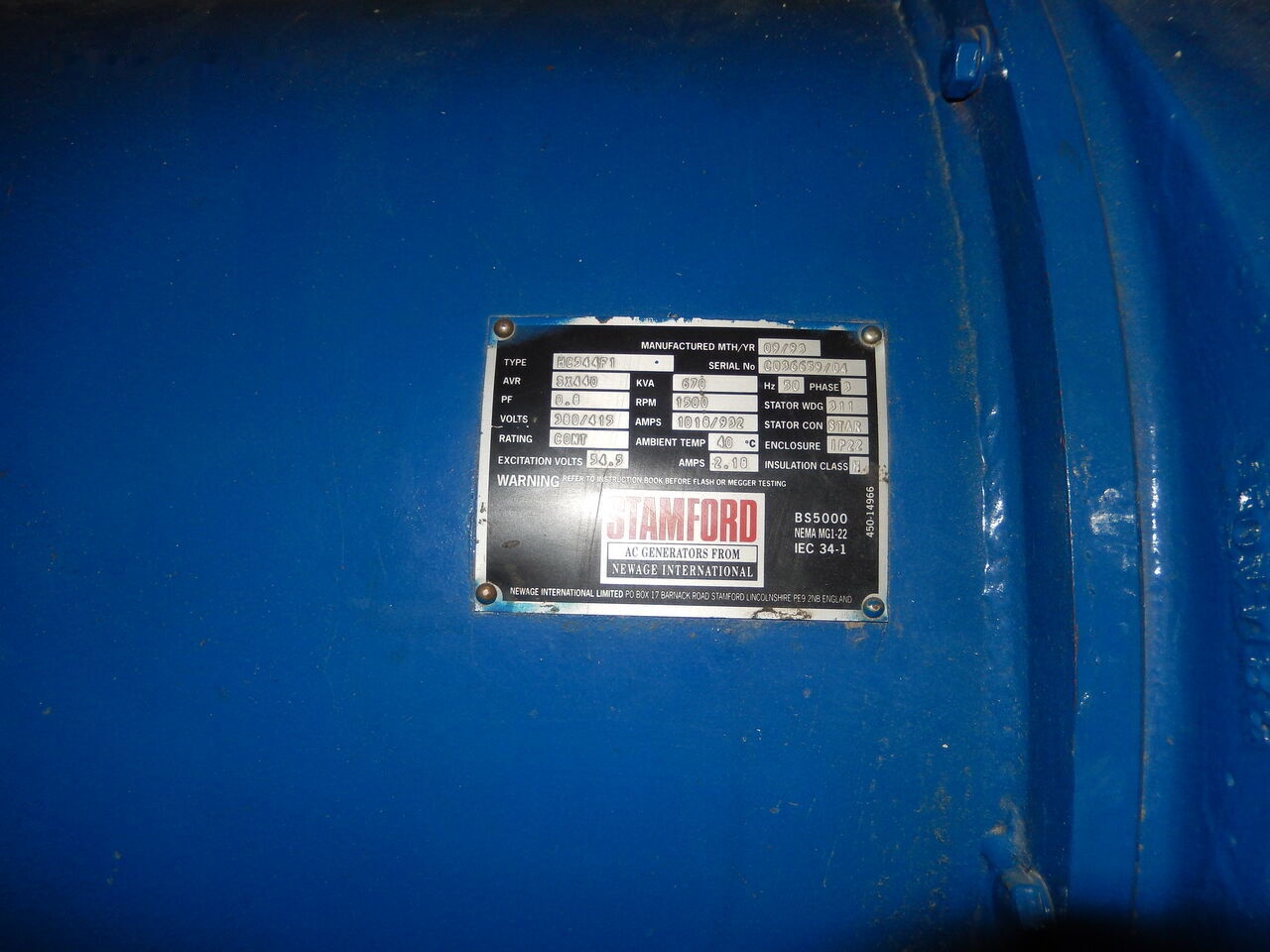 Perkins 630 kVa 3012TAG3 - 발전기 세트 : 사진 4 Perkins 630 kVa 3012TAG3 - 발전기 세트 : 사진 4