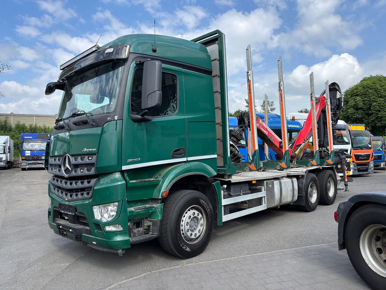 Mercedes-Benz Arocs 6x4/Kran Cranab TZ 12.2 - 목재 트럭, 크레인 트럭 : 사진 1 Mercedes-Benz Arocs 6x4/Kran Cranab TZ 12.2 - 목재 트럭, 크레인 트럭 : 사진 1