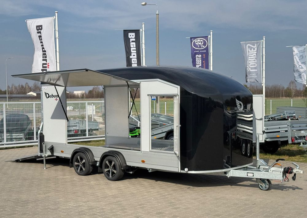 DEBON Debon C1000 - kryta laweta | 490 x 202 cm / 3500kg / felgi ALU / wciągarka elektryczna - 오토트랜스포터 트레일러 : 사진 1 DEBON Debon C1000 - kryta laweta | 490 x 202 cm / 3500kg / felgi ALU / wciągarka elektryczna - 오토트랜스포터 트레일러 : 사진 1