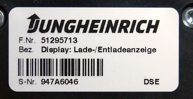 Jungheinrich 51295713 | Battery indicator sn. 947A6046 - 대시보드 자재 취급 장비 용 : 사진 3 Jungheinrich 51295713 | Battery indicator sn. 947A6046 - 대시보드 자재 취급 장비 용 : 사진 3