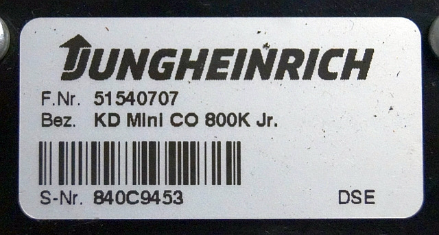 Jungheinrich 51540707 | Display KD mini Co 800K Jr. sn. 840C9453 - 대시보드 자재 취급 장비 용 : 사진 3 Jungheinrich 51540707 | Display KD mini Co 800K Jr. sn. 840C9453 - 대시보드 자재 취급 장비 용 : 사진 3