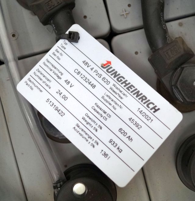 Jungheinrich unknown | Battery 48V620Ah 48 4PZS620 year 4/2021 933 kg dimension Battery 48V620Ah 48 4PZS620 year 4/2021 933 kg dimensions 83,5x52,5x78,5cm sn. C8122448 - 배터리 자재 취급 장비 용 : 사진 4 Jungheinrich unknown | Battery 48V620Ah 48 4PZS620 year 4/2021 933 kg dimension Battery 48V620Ah 48 4PZS620 year 4/2021 933 kg dimensions 83,5x52,5x78,5cm sn. C8122448 - 배터리 자재 취급 장비 용 : 사진 4