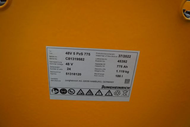 Jungheinrich unknown | Battery 48V775Ah 48 5PZS775 Year 2022 weight 1119 kg sn. - 배터리 자재 취급 장비 용 : 사진 4 Jungheinrich unknown | Battery 48V775Ah 48 5PZS775 Year 2022 weight 1119 kg sn. - 배터리 자재 취급 장비 용 : 사진 4