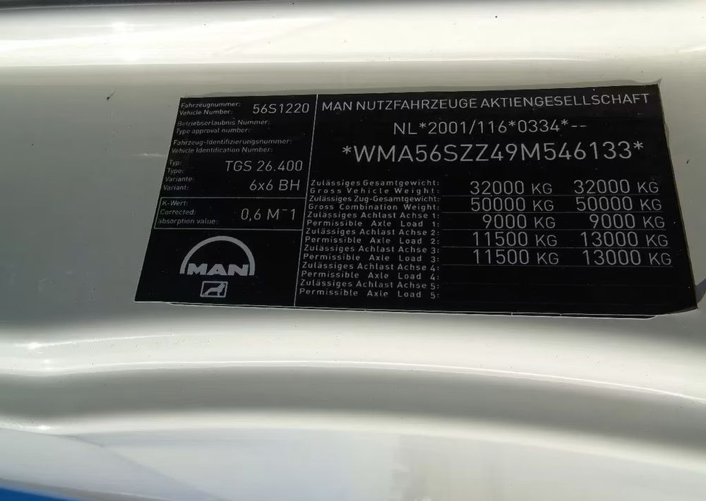 MAN TGS 26.400 6x6 – Wywrotka 3-stronna Meiller + Żuraw HIAB 166 E3 HIPRO – 429.222 km – Euro 4 - 덤프트럭, 크레인 트럭 : 사진 5 MAN TGS 26.400 6x6 – Wywrotka 3-stronna Meiller + Żuraw HIAB 166 E3 HIPRO – 429.222 km – Euro 4 - 덤프트럭, 크레인 트럭 : 사진 5