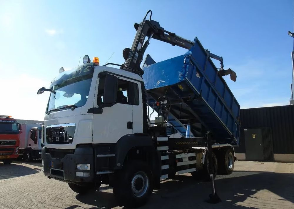 MAN TGS 26.400 6x6 – Wywrotka 3-stronna Meiller + Żuraw HIAB 166 E3 HIPRO – 429.222 km – Euro 4 - 덤프트럭, 크레인 트럭 : 사진 1 MAN TGS 26.400 6x6 – Wywrotka 3-stronna Meiller + Żuraw HIAB 166 E3 HIPRO – 429.222 km – Euro 4 - 덤프트럭, 크레인 트럭 : 사진 1