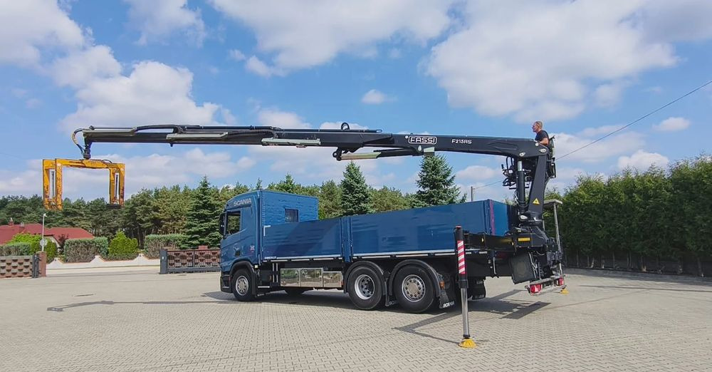 Scania R 500 6x2 z żurawiem Fassi F 215 AS – 2019 – Euro 6 –Retarder -Oś skrętna - Gotowa do pracy! - 크레인 트럭, 드롭사이드/ 플랫베드 트럭 : 사진 4 Scania R 500 6x2 z żurawiem Fassi F 215 AS – 2019 – Euro 6 –Retarder -Oś skrętna - Gotowa do pracy! - 크레인 트럭, 드롭사이드/ 플랫베드 트럭 : 사진 4