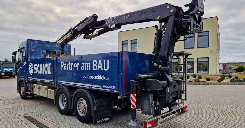 Scania Scania/ R 500/ 6x2 /Fassi F 215 AS - 드롭사이드/ 플랫베드 트럭, 크레인 트럭 : 사진 4 Scania Scania/ R 500/ 6x2 /Fassi F 215 AS - 드롭사이드/ 플랫베드 트럭, 크레인 트럭 : 사진 4