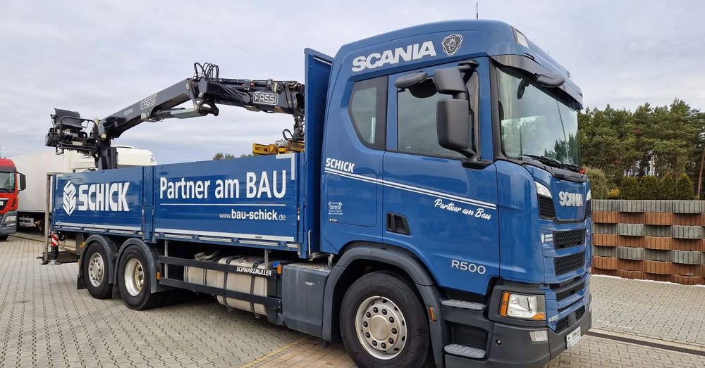 Scania Scania/ R 500/ 6x2 /Fassi F 215 AS - 드롭사이드/ 플랫베드 트럭, 크레인 트럭 : 사진 1 Scania Scania/ R 500/ 6x2 /Fassi F 215 AS - 드롭사이드/ 플랫베드 트럭, 크레인 트럭 : 사진 1