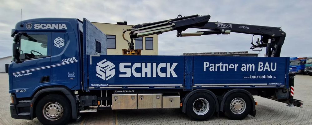 Scania Scania/ R 500/ 6x2 /Fassi F 215 AS - 드롭사이드/ 플랫베드 트럭, 크레인 트럭 : 사진 3 Scania Scania/ R 500/ 6x2 /Fassi F 215 AS - 드롭사이드/ 플랫베드 트럭, 크레인 트럭 : 사진 3
