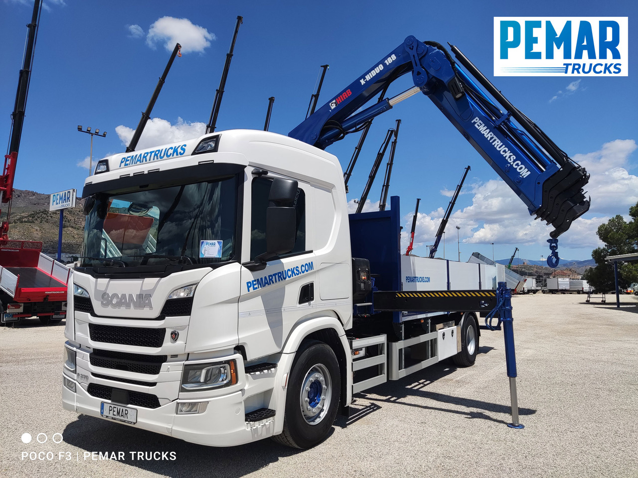 크레인 트럭 SCANIA P 370 GRUA CAJA FIJA 18T : 사진 10