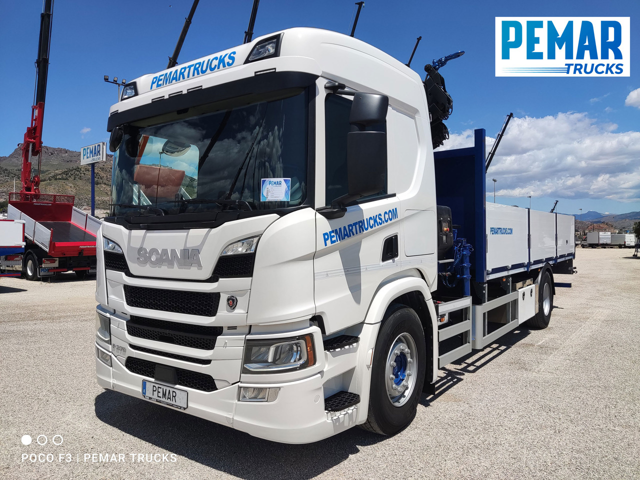 크레인 트럭 SCANIA P 370 GRUA CAJA FIJA 18T : 사진 12
