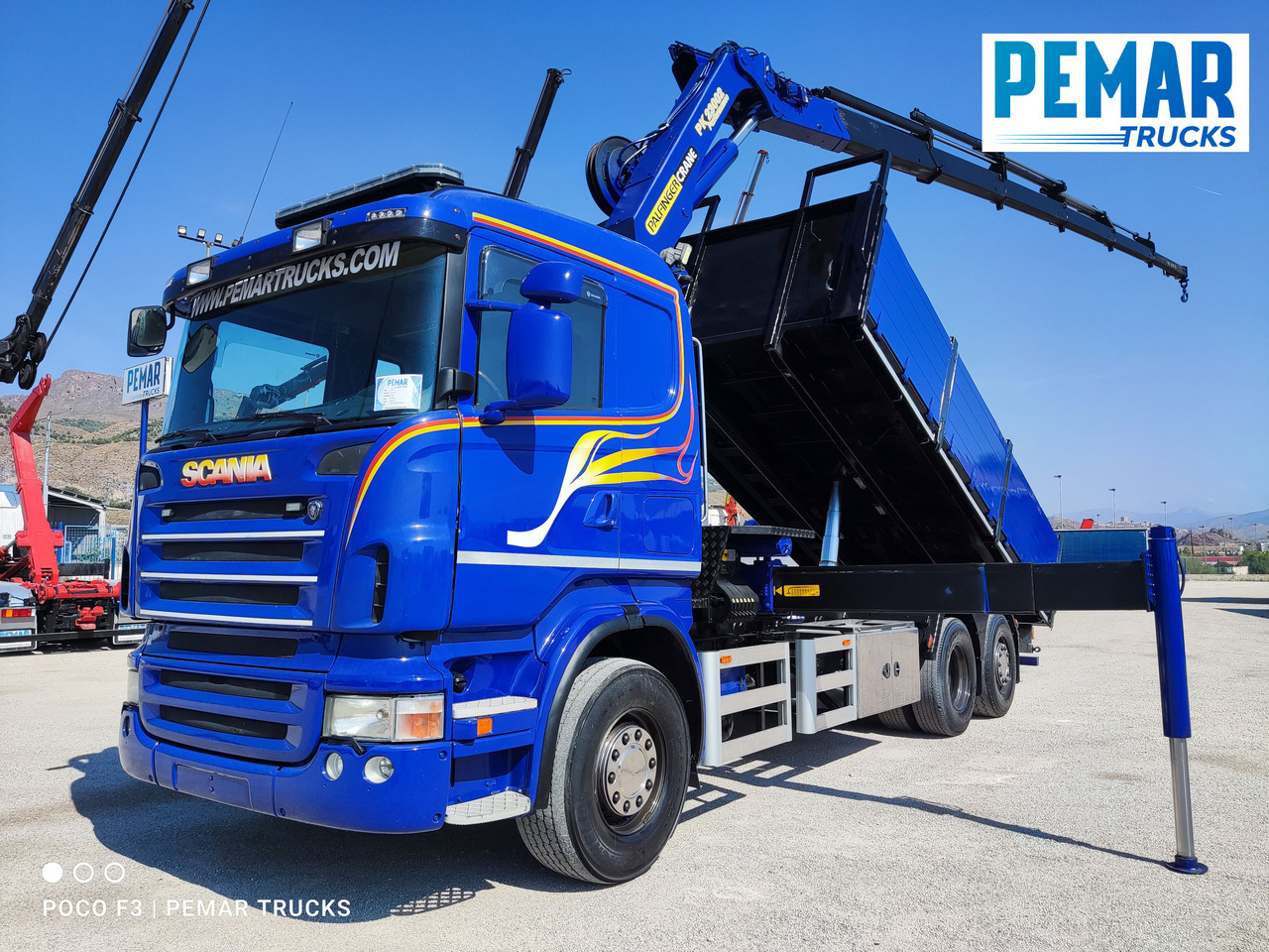 SCANIA R 420 6X2 GRUA PALFINGER PK 23002 BASCULANTE - 덤프트럭, 크레인 트럭 : 사진 1 SCANIA R 420 6X2 GRUA PALFINGER PK 23002 BASCULANTE - 덤프트럭, 크레인 트럭 : 사진 1