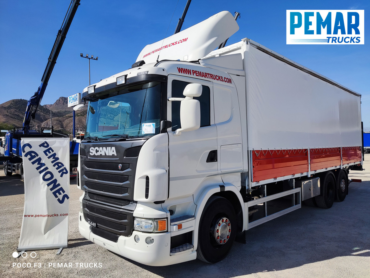 SCANIA R 440 6X2 SEMITAUTLINER - 커튼사이더 트럭 : 사진 1 SCANIA R 440 6X2 SEMITAUTLINER - 커튼사이더 트럭 : 사진 1