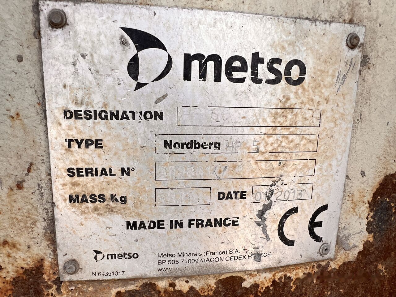 Metso Nordberg HP5 Cone Crusher - 콘 크러셔 : 사진 3 Metso Nordberg HP5 Cone Crusher - 콘 크러셔 : 사진 3