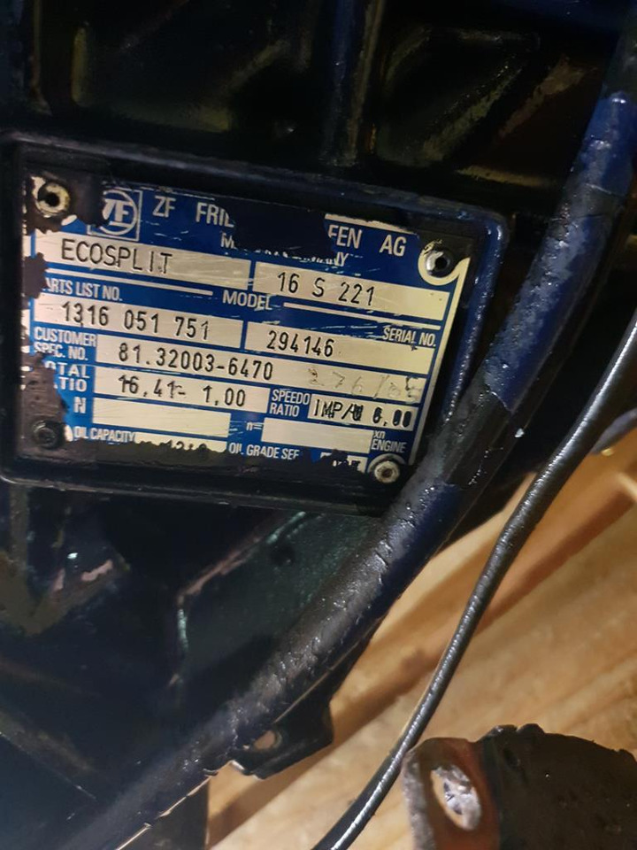 MAN TGA 16 S 221 WITH HYDRAULIC LEVER 1-1 WITHOUT INTARDER - 기어박스 트럭 용 : 사진 5 MAN TGA 16 S 221 WITH HYDRAULIC LEVER 1-1 WITHOUT INTARDER - 기어박스 트럭 용 : 사진 5