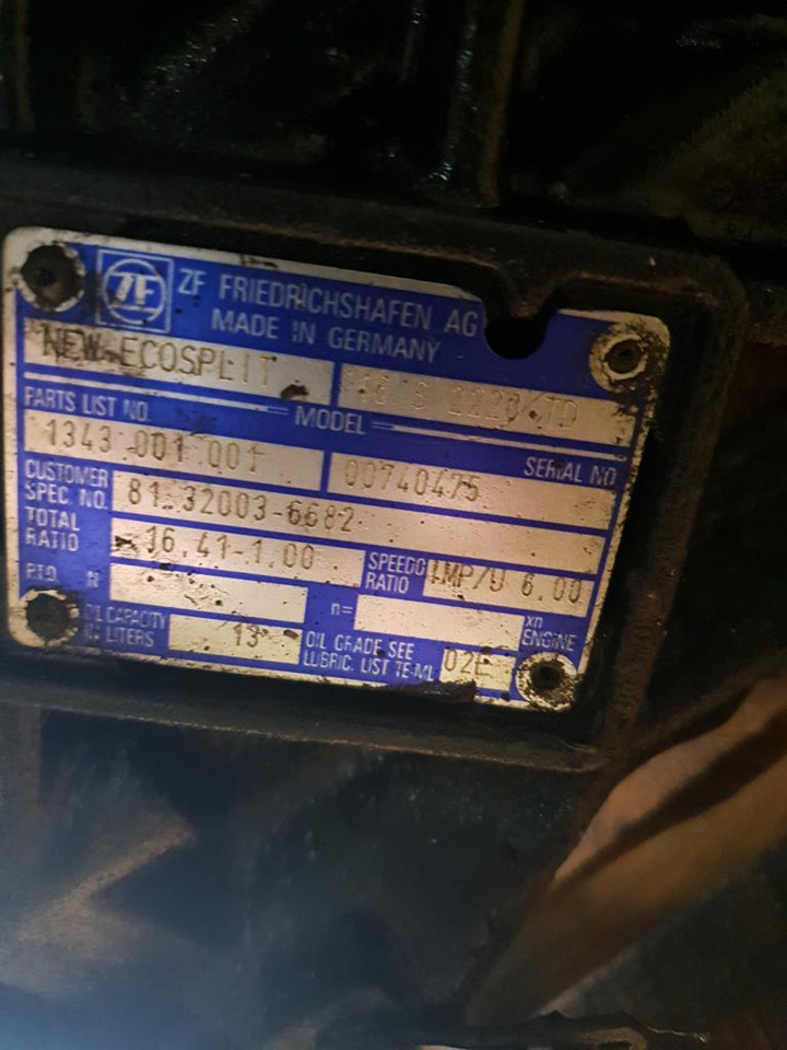 MAN TGA ZF 16 S 2220 TD WITH HYDRAULIC LEVER 1-1 WITHOUT INTARDER - 기어박스 트럭 용 : 사진 5 MAN TGA ZF 16 S 2220 TD WITH HYDRAULIC LEVER 1-1 WITHOUT INTARDER - 기어박스 트럭 용 : 사진 5