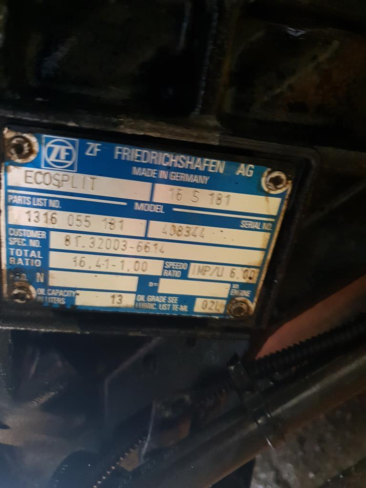 ZF 16 S 181 FOR MAN TGA - HYDRAULIC LEVER 1-1 WITHOUT INTARDER - 기어박스 트럭 용 : 사진 5 ZF 16 S 181 FOR MAN TGA - HYDRAULIC LEVER 1-1 WITHOUT INTARDER - 기어박스 트럭 용 : 사진 5
