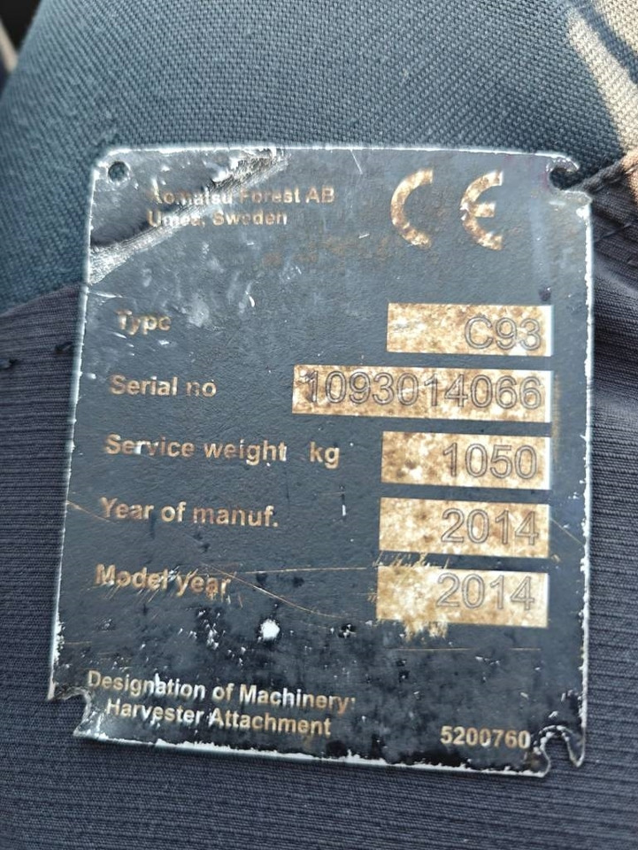 펠링 헤드 Komatsu C 93 : 사진 13