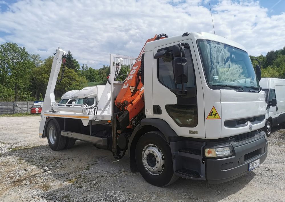 Renault Premium 270DCi + żuraw HDS Atlas 105.2 + Bramowiec MEILLER 12t Kontener - 스킵 로더 트럭, 크레인 트럭 : 사진 2 Renault Premium 270DCi + żuraw HDS Atlas 105.2 + Bramowiec MEILLER 12t Kontener - 스킵 로더 트럭, 크레인 트럭 : 사진 2