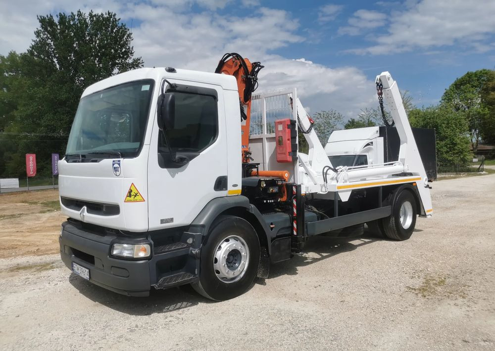 Renault Premium 270DCi + żuraw HDS Atlas 105.2 + Bramowiec MEILLER 12t Kontener - 스킵 로더 트럭, 크레인 트럭 : 사진 1 Renault Premium 270DCi + żuraw HDS Atlas 105.2 + Bramowiec MEILLER 12t Kontener - 스킵 로더 트럭, 크레인 트럭 : 사진 1