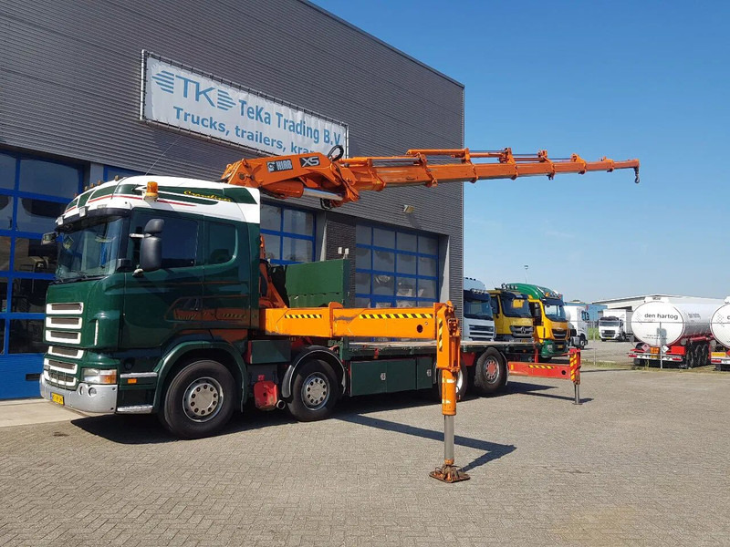 Scania R420 8x2 HIAB 800E-7 Hipro 80 ton/meter Winch Retarder - 드롭사이드/ 플랫베드 트럭 : 사진 1 Scania R420 8x2 HIAB 800E-7 Hipro 80 ton/meter Winch Retarder - 드롭사이드/ 플랫베드 트럭 : 사진 1