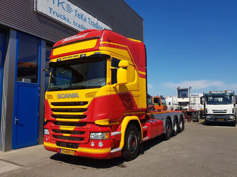 Scania R450 8x2 Topline ADR EX/II, EX/III, FL en AT SCR only - 컨테이너 운반 장치/ 스와프 보디 트럭 : 사진 1 Scania R450 8x2 Topline ADR EX/II, EX/III, FL en AT SCR only - 컨테이너 운반 장치/ 스와프 보디 트럭 : 사진 1