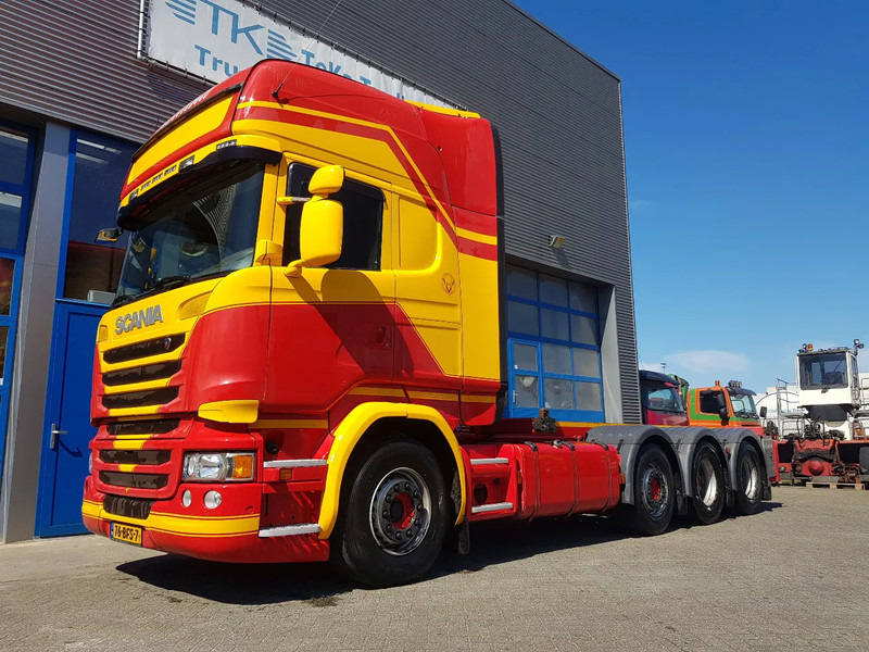 Scania R450 8x2 Topline ADR EX/II, EX/III, FL en AT SCR only - 컨테이너 운반 장치/ 스와프 보디 트럭 : 사진 1 Scania R450 8x2 Topline ADR EX/II, EX/III, FL en AT SCR only - 컨테이너 운반 장치/ 스와프 보디 트럭 : 사진 1