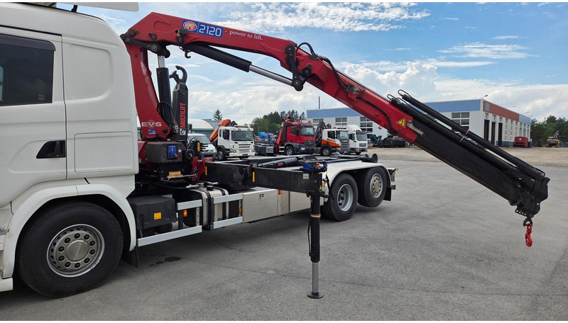 Scania G450 6X2*4 HMF 2120 crane 700 hours - 후크 리프트 트럭, 크레인 트럭 : 사진 5 Scania G450 6X2*4 HMF 2120 crane 700 hours - 후크 리프트 트럭, 크레인 트럭 : 사진 5
