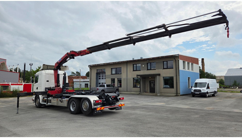 Scania G450 6X2*4 HMF 2120 crane 700 hours - 후크 리프트 트럭, 크레인 트럭 : 사진 4 Scania G450 6X2*4 HMF 2120 crane 700 hours - 후크 리프트 트럭, 크레인 트럭 : 사진 4