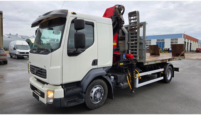 Volvo FL280 4X2 HMF 1560 + platform - 후크 리프트 트럭, 크레인 트럭 : 사진 1 Volvo FL280 4X2 HMF 1560 + platform - 후크 리프트 트럭, 크레인 트럭 : 사진 1