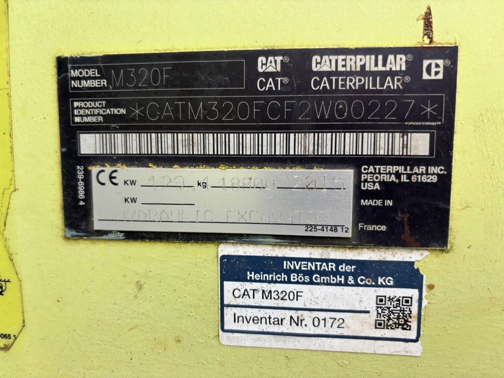 CAT M 320 F (Under Preparation) - 휠 굴삭기 : 사진 2 CAT M 320 F (Under Preparation) - 휠 굴삭기 : 사진 2