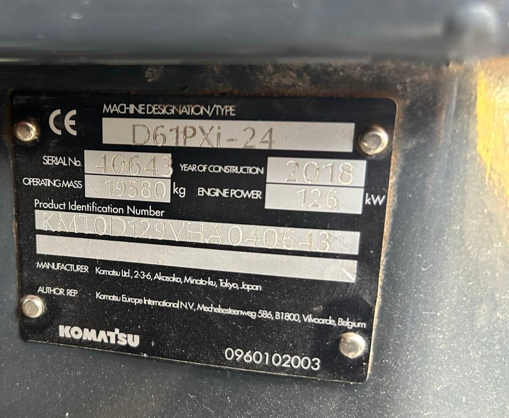 Komatsu D 61 PXI-24 (Comes with GPS / Under Preparation) - 불도저 : 사진 2 Komatsu D 61 PXI-24 (Comes with GPS / Under Preparation) - 불도저 : 사진 2