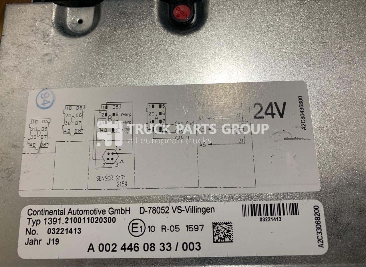 Mercedes Benz Tachograph, Tacho, TSU unit, 0004466833, 002446033, 125 KM/h, 03221413, type 1391, Continental Automotive GmbH, Battery-buffered Real Time Clock (RTC), Captive Testing and programming pl - 태코그래프 트럭 용 : 사진 2 Mercedes Benz Tachograph, Tacho, TSU unit, 0004466833, 002446033, 125 KM/h, 03221413, type 1391, Continental Automotive GmbH, Battery-buffered Real Time Clock (RTC), Captive Testing and programming pl - 태코그래프 트럭 용 : 사진 2