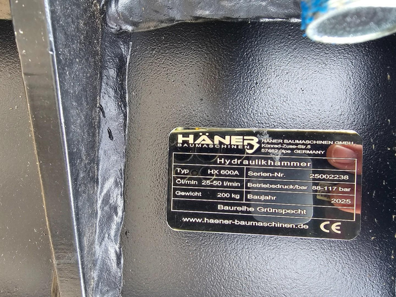 Haner HX600A - 유압 해머 굴착기 용 : 사진 5 Haner HX600A - 유압 해머 굴착기 용 : 사진 5