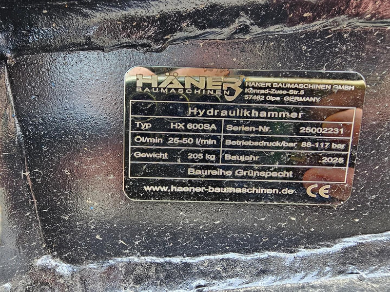 Haner HX600SA - 유압 해머 굴착기 용 : 사진 5 Haner HX600SA - 유압 해머 굴착기 용 : 사진 5