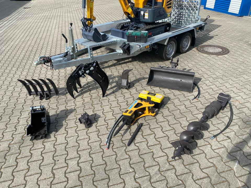 Minibagger BK1250JS + Tieflader + Zubehör *INKL.19% MWST*KUBOTA*BERGER KRAUS*JOYSTICK*SOFORT!* - 미니 굴삭기, 트레일러 : 사진 3 Minibagger BK1250JS + Tieflader + Zubehör *INKL.19% MWST*KUBOTA*BERGER KRAUS*JOYSTICK*SOFORT!* - 미니 굴삭기, 트레일러 : 사진 3
