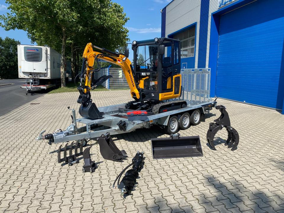 Minibagger BK2000KSR + Tieflader + Zubehör *INKL.19% MWST*BERGER KRAUS*YANMAR*SCHWENKARM* VERSTELLFAHRWERK** - 미니 굴삭기, 트레일러 : 사진 2 Minibagger BK2000KSR + Tieflader + Zubehör *INKL.19% MWST*BERGER KRAUS*YANMAR*SCHWENKARM* VERSTELLFAHRWERK** - 미니 굴삭기, 트레일러 : 사진 2